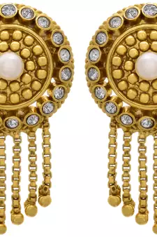 Austrian Diamond Pearls Designer Mangalsutra Jewellery set with Earring for Women