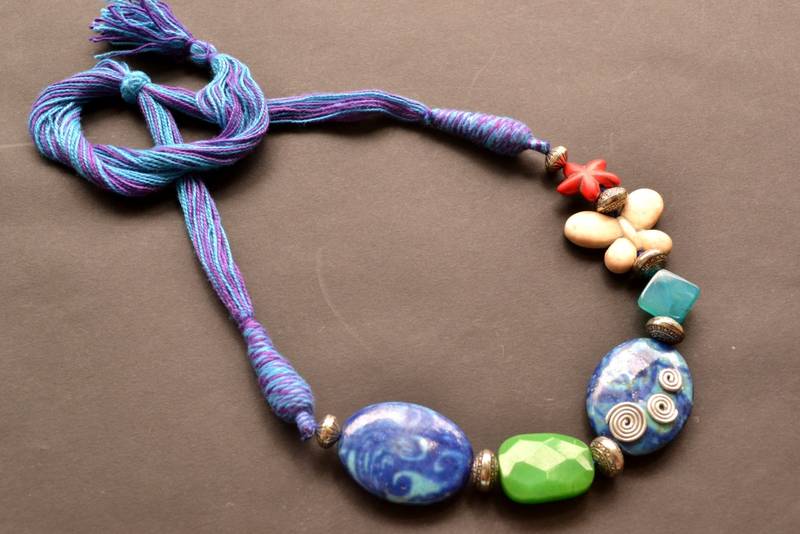 Underwater Blue Charm Dori Necklace