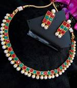 Multicolor Agate Gold Plated Necklace Sets