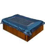 Turquoise Single Size Embroidery Bedsheet