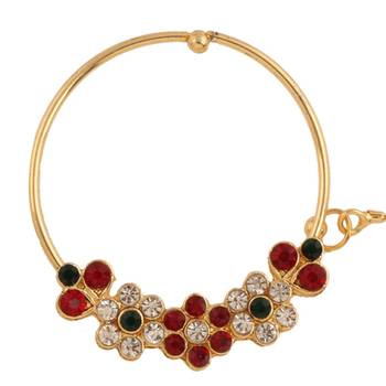 Nath Bridal Nose Ring with Chain Nose Rings For Wedding 2