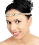 Exotic Fashion Designer Matha Patti For Wedding Gold Finishing In White