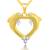 Double Fish Animal Gold Plated Cz Pendant With Chain