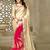 Beige embroidered georgette saree With Blouse