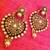 Royal antique really ethnic pearl polki Mughal Rajputana ADIVA earringPSEAZ003WH j40w