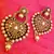 Royal antique really ethnic pearl polki Mughal Rajputana ADIVA earringPSEAZ003WH j40w