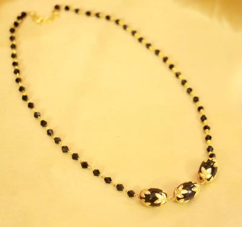 Black Meenakari  Mangalsutra