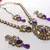 Purple Drop Kundan Necklace Set