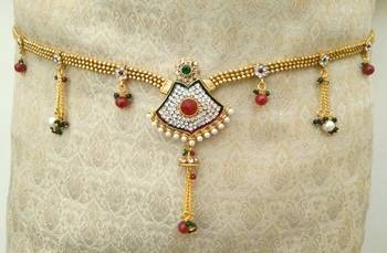 Designer multicolor waist belt kamarband belly chain 2