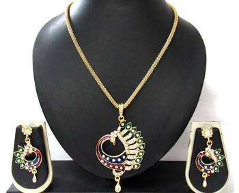 Nice Peacock pendant necklace set 1