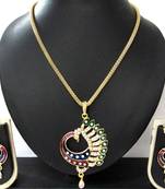 Nice Peacock pendant necklace set