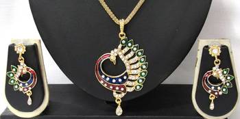Nice Peacock pendant necklace set 2