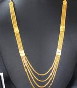 Golden four line Necklace