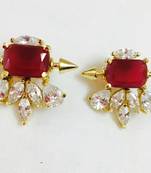 American diamond and Ruby studs