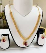 Gold and Ruby Pendant set