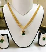 Gold and green Pendant set