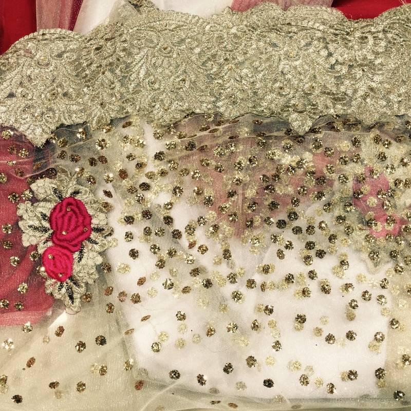 Mira Enterprise Pink-White Designer Latest Fashion Saree