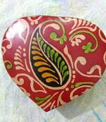 LEATHER PRINTED HEART SHAPE jewelry box cosmetic box gift box for jewelry case