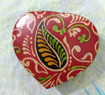 LEATHER PRINTED HEART SHAPE jewelry box cosmetic box gift box for jewelry case 2