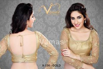 Full Sleeve Embroidered Saree Designer Blouse.  2