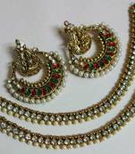 Ram Leela Multi colour Earings & Traditional Anklets