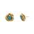 Blue stone golden stud earrings