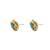 Blue stone golden stud earrings