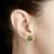 Blue stone golden stud earrings