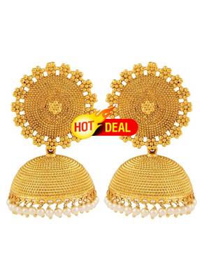 Adwitiya Collection  24K Gold Plated Designer Jhumki Earring For Women 1