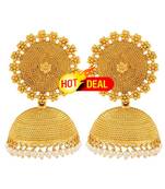 Adwitiya Collection  24K Gold Plated Designer Jhumki Earring For Women