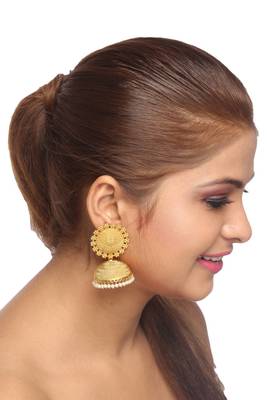 Adwitiya Collection  24K Gold Plated Designer Jhumki Earring For Women 2