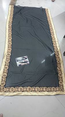 Black Embroidered Georgette Saree With Blouse 3