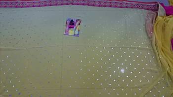 Yellow Embroidered Georgette Saree With Blouse 2