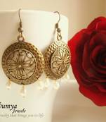 Antique Brass Round earrings