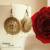 Antique Brass Round earrings