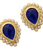 Antique Golden Ink Blue Pan Shaped Tops