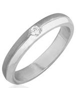 Cara  sterling silver and  certified Swarovski stone Simple One Stone Ring