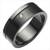 Cara sterling silver and  certified Swarovski stone Black and Swarovski Stud Ring for Men