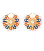 Chand Bali Earrings With Colorful Enamel Work