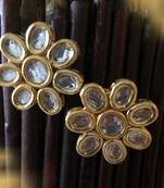 Kundan Flower Studs