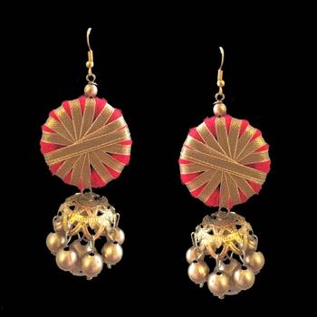 Red Gota Jewellery Jhumka 1