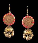 Red Gota Jewellery Jhumka