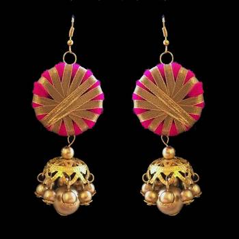 Pink Gota Jewellery Jhumka 1