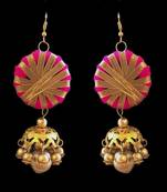 Pink Gota Jewellery Jhumka