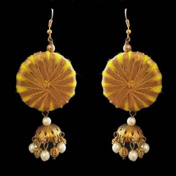 Yellow Gota Jewellery Jhumka 1