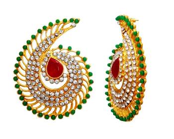 Fashion New Fabulious Ruby Green Stud Earrings 2