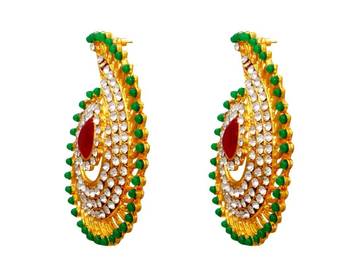 Fashion New Fabulious Ruby Green Stud Earrings 3