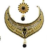 Bridal Wedding Wear Designer Black Chokker Set
