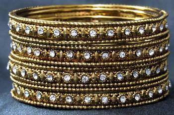 Antic Copper Colour 12 Bangles Set 1