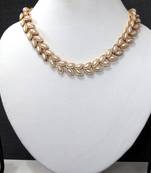 White pearl Double line gota necklace set